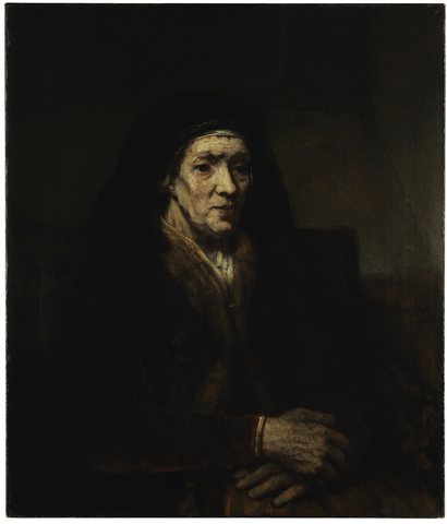 Portrait of a Seated Woman with Her Hands Clasped
