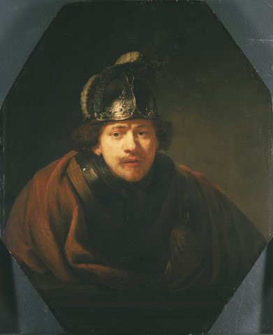Selbstporträt mit Helm