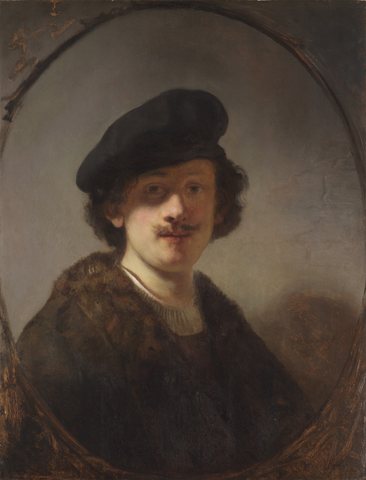 Self-portrait with shaded eyes