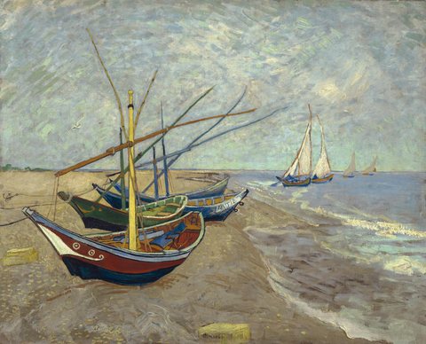 Fishing Boats on the Beach at Les Saintes-Maries-de-la-Mer