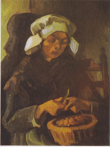 Peasant Woman Peeling Potatoes