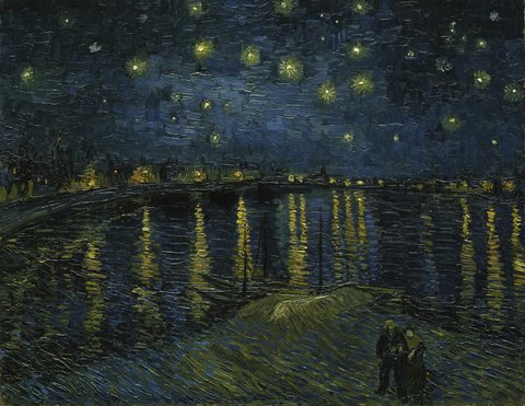 Sternennacht über der Rhone