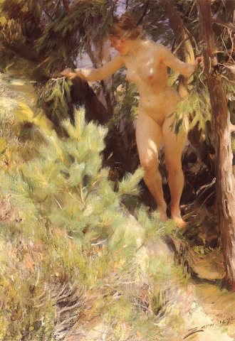 Nude under a fir Zorn NZorn N