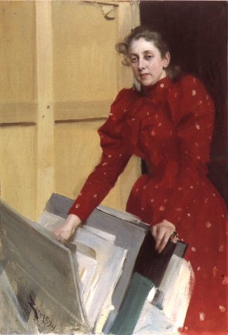 Portrait of Emma Zorn in the Paris studio Zorn PZorn P