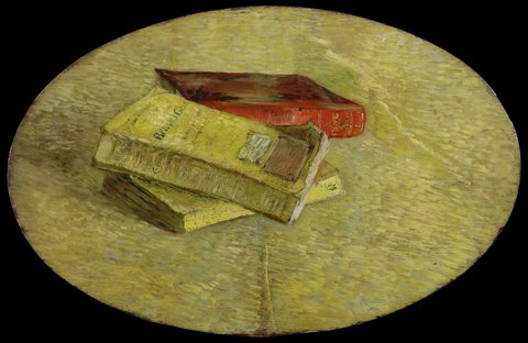 Stillleben mit drei Büchern