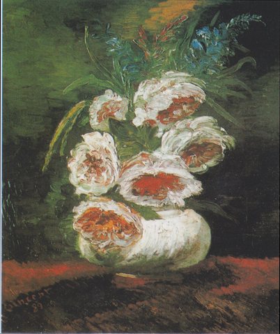Vase with Peonies