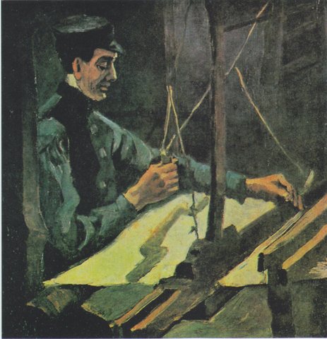 Weaver Facing Right (Half-Figure)
