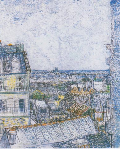 View of Paris from Vincent's Room in the Rue Lepic
