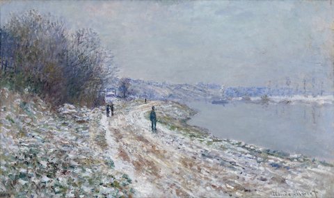 Клод Моне — Chemin de halage à Argenteuil (Towpath at Argenteuil, Winter)