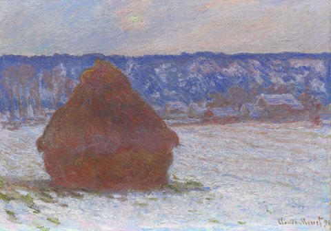 Stack of Wheat (Snow Effect, Overcast Day)