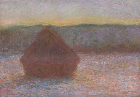 Stack of Wheat (Thaw, Sunset)