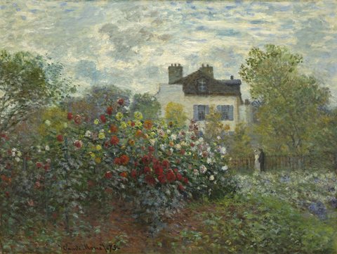 The Artist's Garden in Argenteuil (A Corner of the Garden with Dahlias)