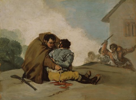 Francisco José de Goya y Lucientes - Friar Pedro Binds El Maragato with a Rope - 1933.1076 - Art Institute of Chicago