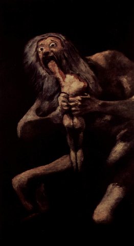 Saturno devorando a sus hijos por Goya