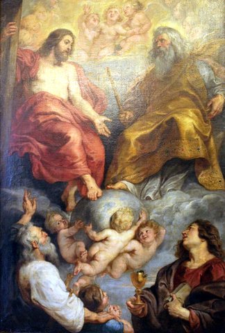 God the Father and Christ with Sts Paul and John, 1616-1617