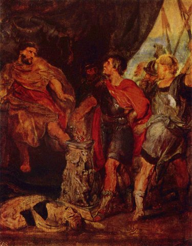 Mucius Scaevola before Lars Porsenna