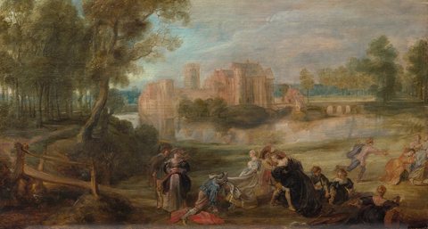 Park Landscape with Merry Company