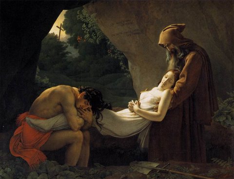 GIRODET Anne Louis The Entombement Of Atala GIRODE