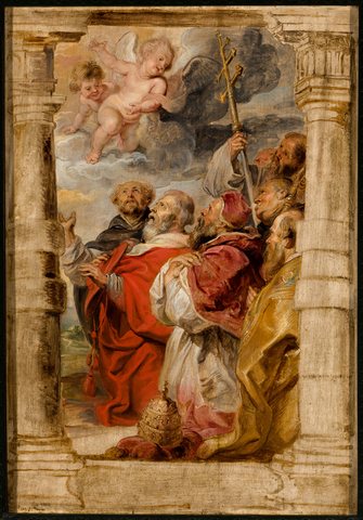 The Princes of the Church Adoring the Eucharist