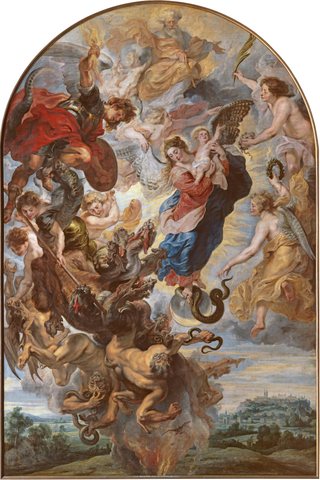 The Virgin as the apocalyptic woman on the moon