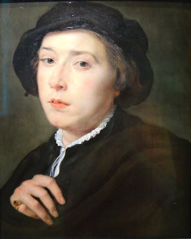 Young man with a black hat