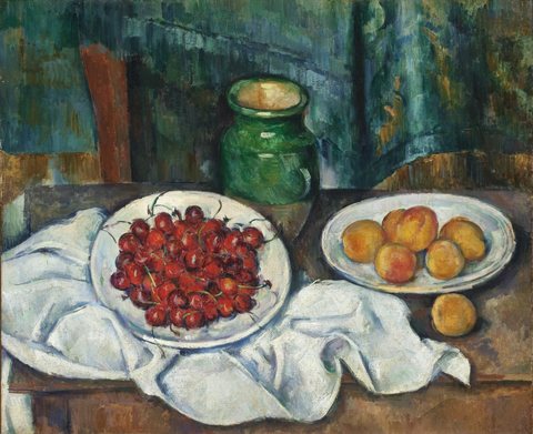 Still Life With Cherries And Peaches