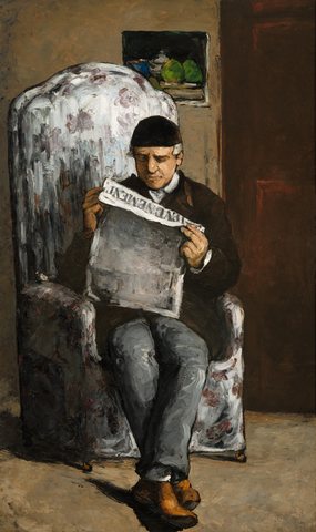 The Artist's Father, Reading "L'Événement"