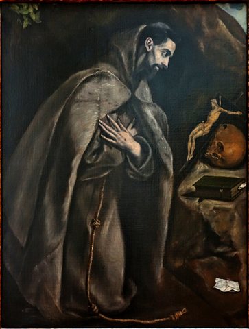 Saint Francis in Prayer before a Crucifix