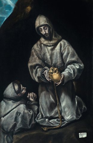 Saint Francis of Assisi and Brother Leo in Meditation