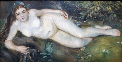 A Nymph by a Stream