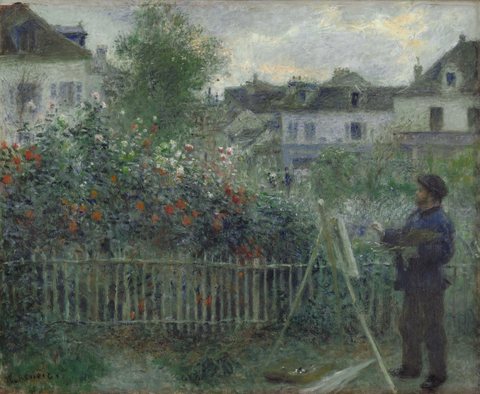 Claude Monet Painting in His Garden at Argenteuil