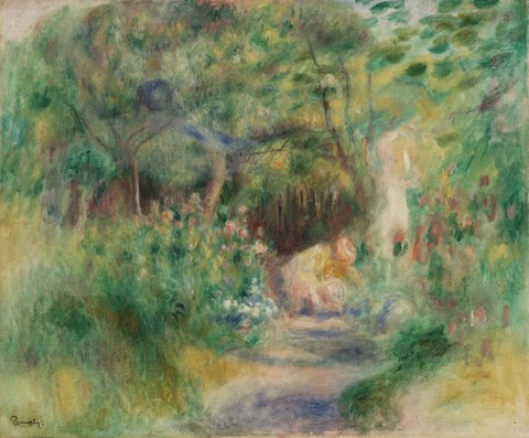 Landscape with Woman Gardening (Paysage et femme jardinant)