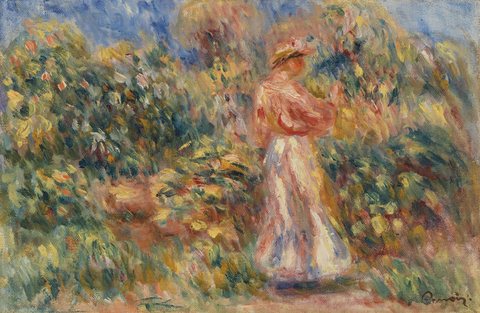 Landscape with Woman in Pink and White (Paysage avec femme en rose et blanc)