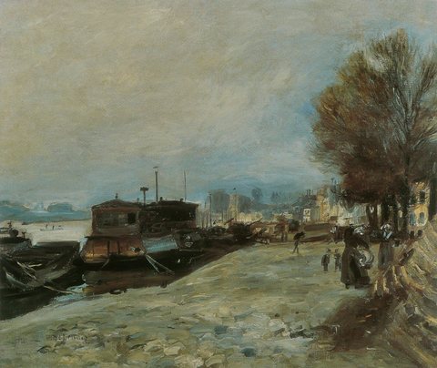 Laundry Boat by the Banks of the Seine, near Paris