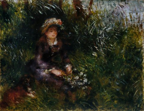 Madame Renoir au chien by Pierre-Auguste Renoir