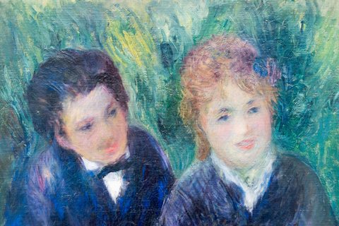 Portrait of a young man and a girl