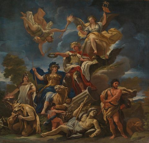 The Virgin Mary with the Apostles and Other Saints