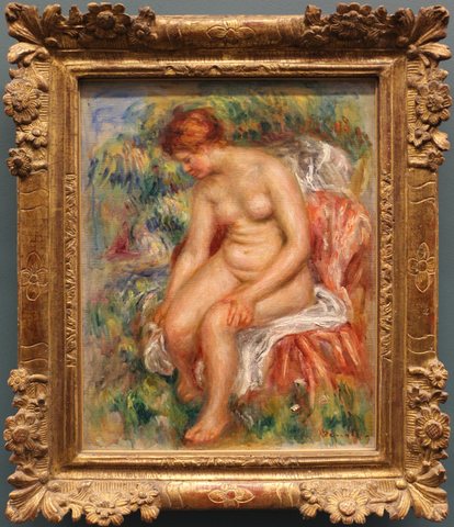 Seated Bather Drying Her Leg