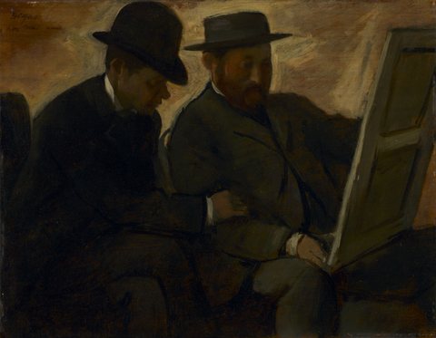 Paul Lafond and Alphonse Cherfils Examining a Painting
