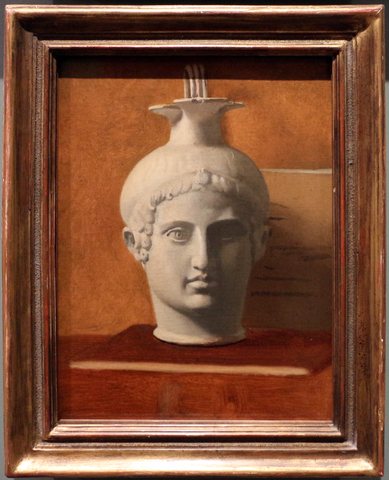 Oenochoé shaped head of young man