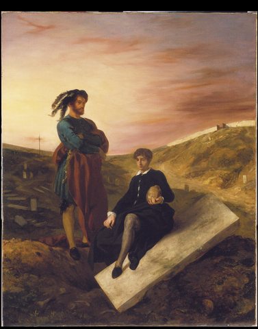 Hamlet and Horatio at the Cemetery