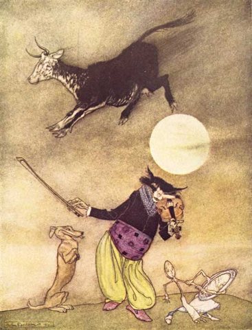 cow jumped over the moon