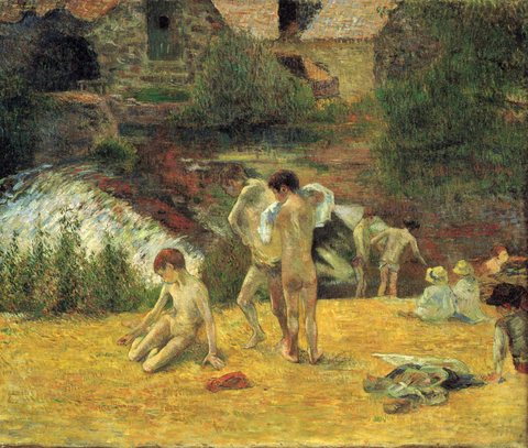 Bathing Boys at the Watermill in the Bois D'Amour