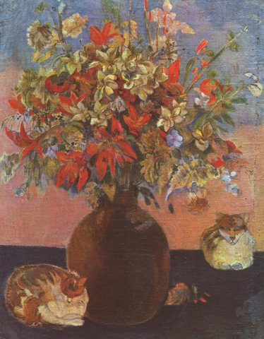 Flowers and Cats