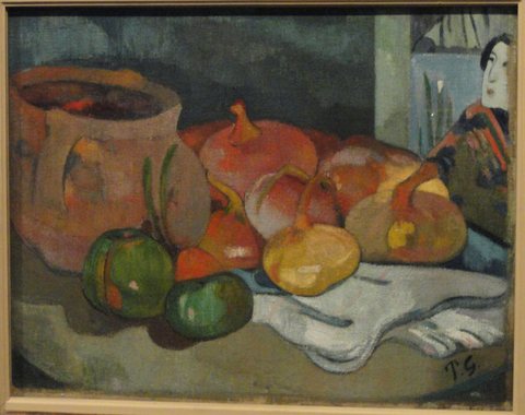 Still Life with Onion and Japanese Woodcut
