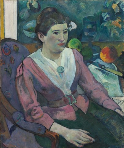 Woman in Front of a Still Life by Cézanne