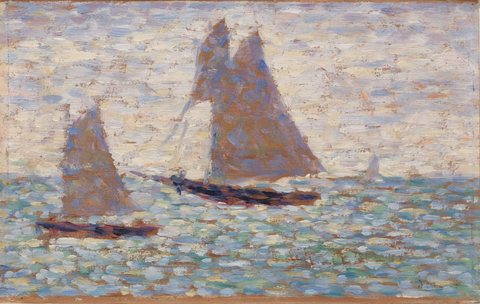 Two Sailboats at Grandcamp