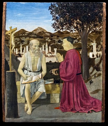 Piero della Francesca — Saint Jerome and a Donor