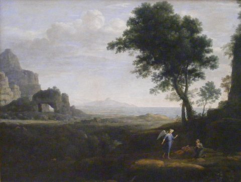Hagar and Ismael in the desert