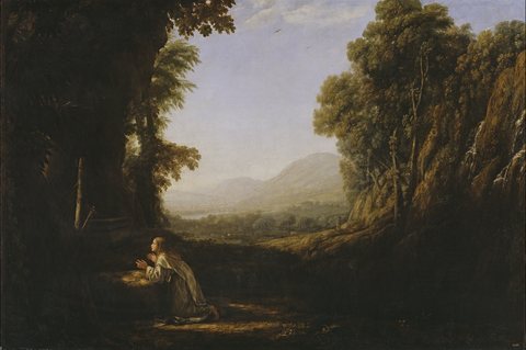 Landscape with Saint Mary of Cervelló